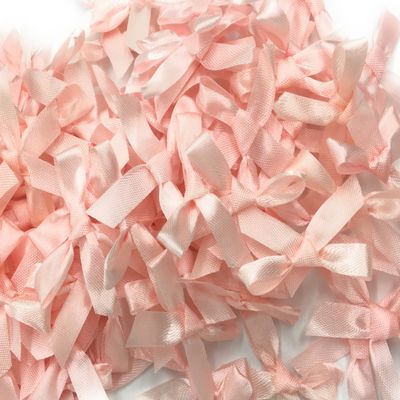 100 PINK BOWS 1-1/2''x 1-1/4'' - cute Ribbon Bows Crafts Party Decoration - Satin BOW Ribbon Applique Embellishment