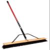 American Select Tubing Pbra24001 24" Rough-Surface Push Broom with Red/Black Handle view 1