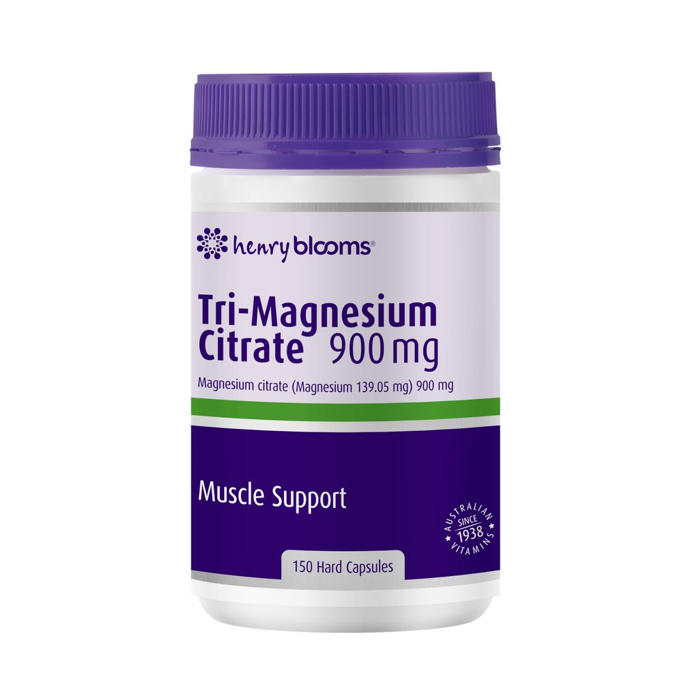 Henry Blooms Tri-Magnesium Citrate 900mg 150 Capsules Bulk Pack