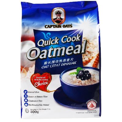Captain Oats 800g (Quick Cook Oatmeal, 6 Packs)