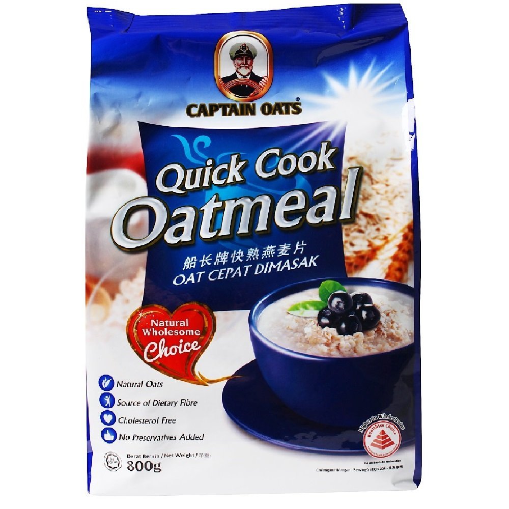 Captain Oats 800g (Quick Cook Oatmeal, 6 Packs)