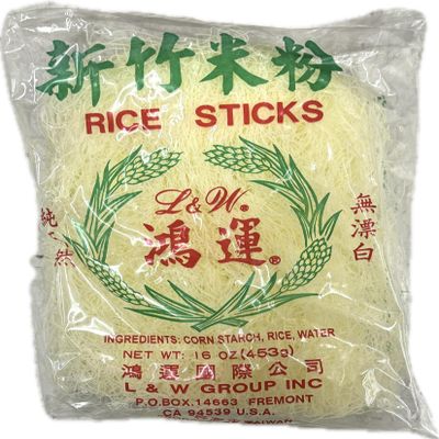 L&W, Hsin Chu Rice Noodles (Rice Sticks) (1 lb), 16 oz