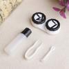 Bettal Simple Contact Lens Travel Case Container Kit Set with Mirror (Black) view 3