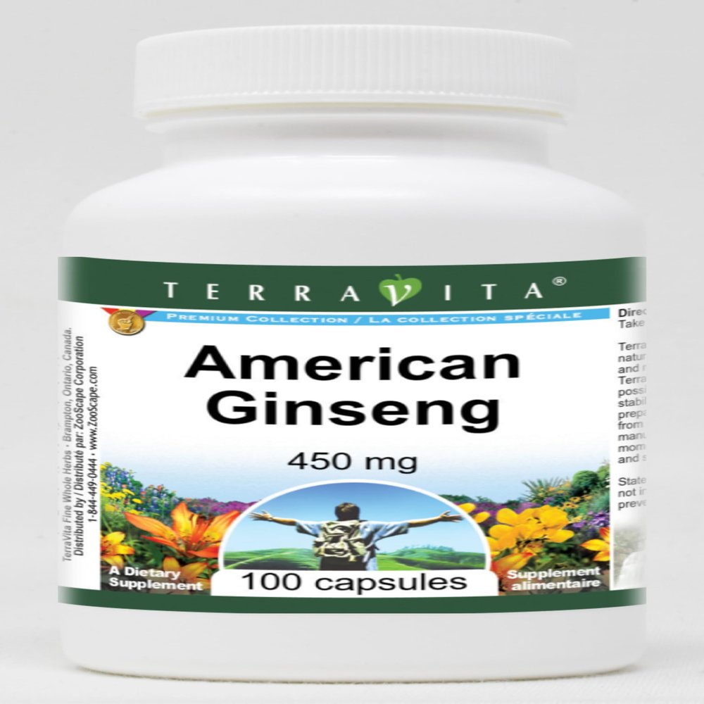 American Ginseng - 450 mg (100 Capsules, ZIN: 520232) - 3 Pack