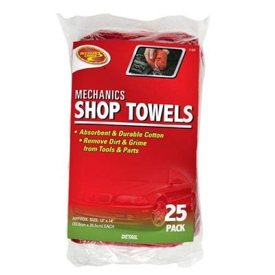 Detailer'S Choice 3-5428 13" X 14" Red Shop Towels 25 Count