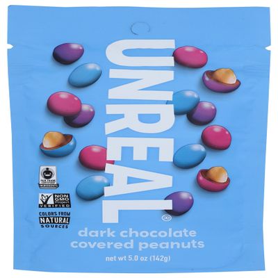 Unreal Dark Chocolate Peanuts Gems, 5 oz
