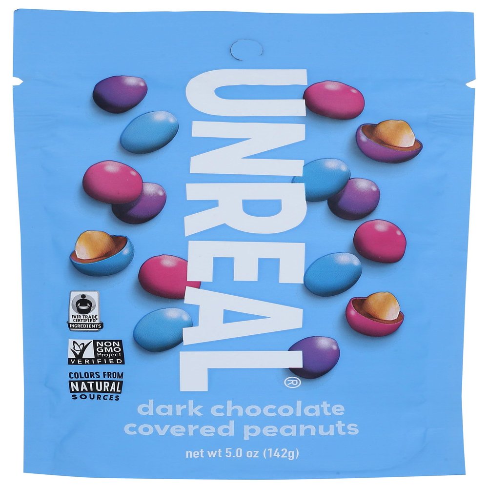Unreal Dark Chocolate Peanuts Gems, 5 oz