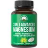 3 in 1 Advanced Magtein Magnesium Complex Capsules with Clinically Tested Magnesium L-Threonate, Glycinate & Taurinate. High Absorption & Bioavailability. Support Brain, Focus & Memory. 90 Vegan Pills view 1