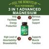 3 in 1 Advanced Magtein Magnesium Complex Capsules with Clinically Tested Magnesium L-Threonate, Glycinate & Taurinate. High Absorption & Bioavailability. Support Brain, Focus & Memory. 90 Vegan Pills view 2