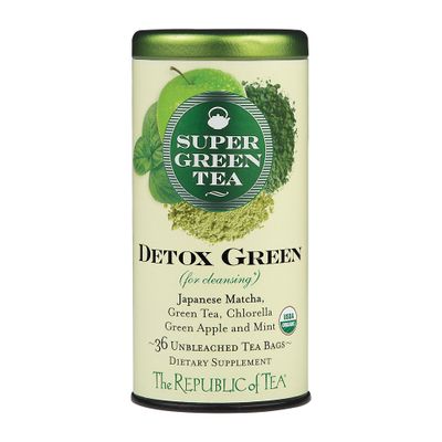 The Republic of Tea  Organic SuperGreen Detox Green Tea, 36 Tea Bags, Gluten Free