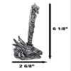 Ebros Gift Ink Of Fire Spirit Leviathan Pen With Dragon Head Base Holder Figurine 6.5" H Office Desktop Accessory Stationery Dungeons And Dragons Medieval Accent view 3
