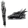 Ebros Gift Ink Of Fire Spirit Leviathan Pen With Dragon Head Base Holder Figurine 6.5" H Office Desktop Accessory Stationery Dungeons And Dragons Medieval Accent view 4