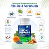 Vision Support Eye Vitamins for Macular Health | Supplements with Lutein, Zinc, Vitamin A & Bilberry | Areds 2 Formula for Red & Dry Eyes, Sight Care (1 Bottle, 60 Capsules) view 4