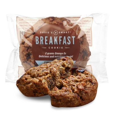 Susie's Smart Breakfast Cookie Gingered Apple Healthy Omega-3s and Protein Rich Soft Chewy, 3.57, Apple, 63 Oz (Pack of 18)