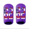 #62 Embroidered/Stitched Sweatband Wristband PURPLE Sweat Band w/ USA AMERICAN FLAG Number (2 Pack) view 1