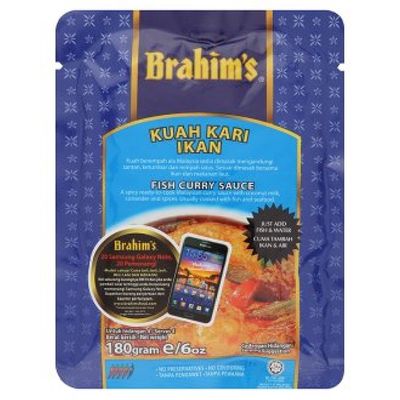 Brahim's Sauce / Paste 180g (Fish Curry, 6 Packs)
