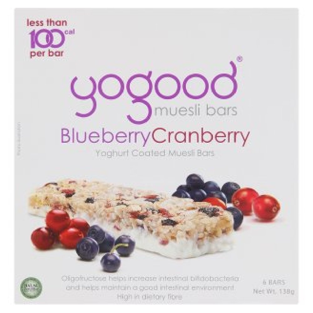 Yogood Muesli Bars 23g (Blueberry Cranberry Muesli, 18 Bars)