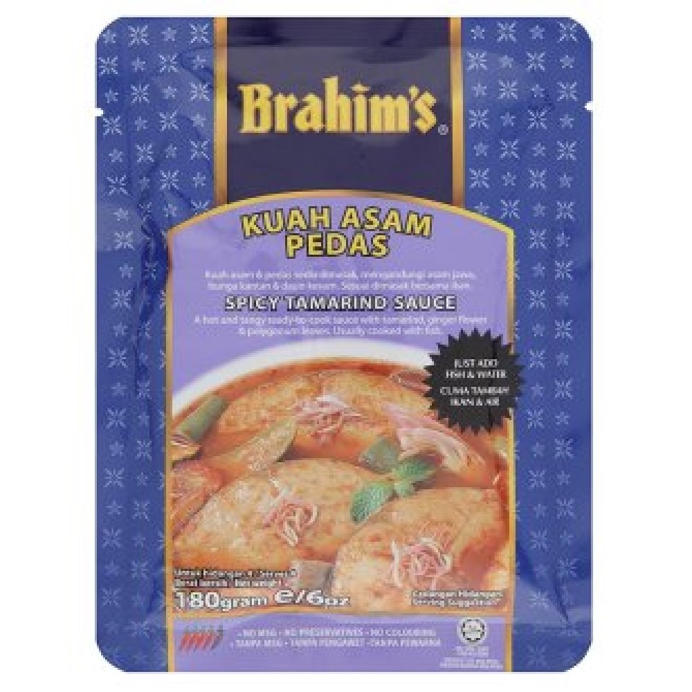 Brahim's Sauce / Paste 180g (Spicy Tamarind, 6 Packs)