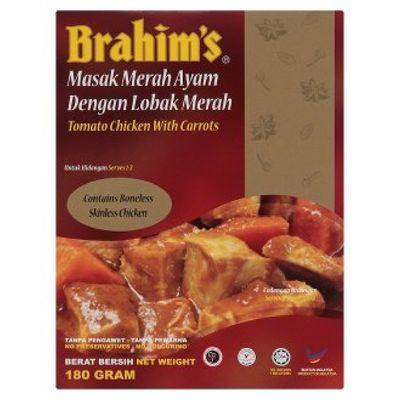 Brahim's Sauce / Paste 180g (Tomato Chicken with Carrots, 6 Packs)