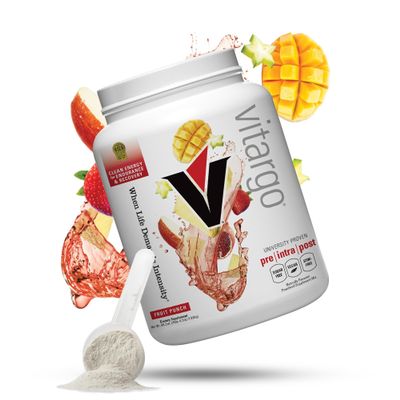 Vitargo Carbohydrate Powder, 2X Faster Digesting - 4.4 LB Fruit Punch, No Bloat, No Crash, Pre, Intra & Post, Sugar-Free Complex Carb Powder for Recovery, Endurance & Muscle Gain, Made in USA