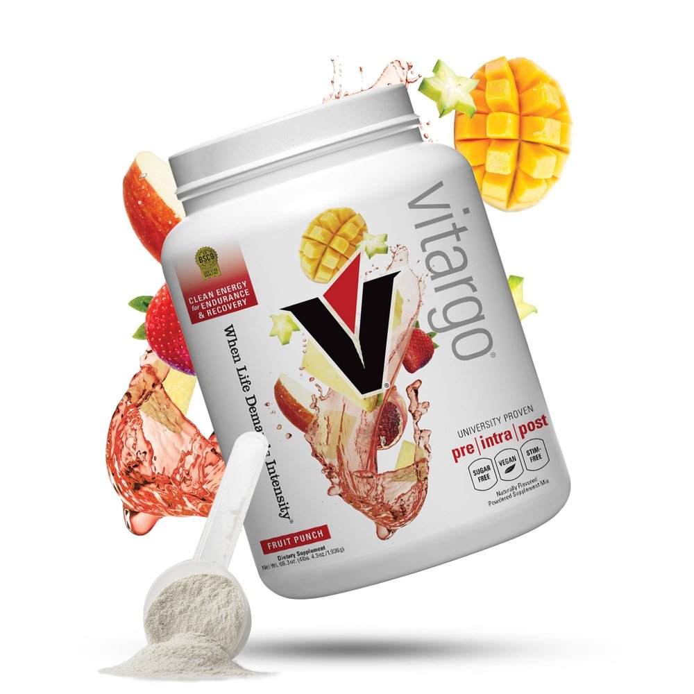 Vitargo Carbohydrate Powder, 2X Faster Digesting - 4.4 LB Fruit Punch, No Bloat, No Crash, Pre, Intra & Post, Sugar-Free Complex Carb Powder for Recovery, Endurance & Muscle Gain, Made in USA