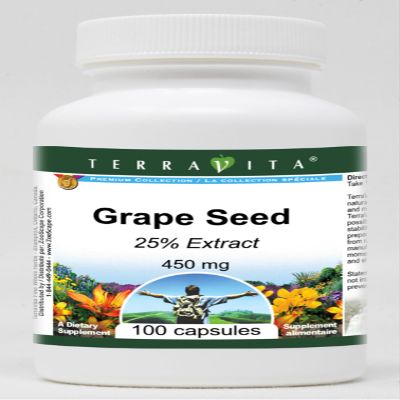 Grape Seed 25% - 450 mg (100 Capsules, ZIN: 520332) - 3 Pack