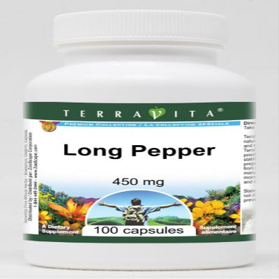 Long Pepper - 450 mg (100 Capsules, ZIN: 521130)