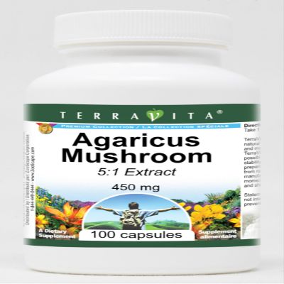 Agaricus Mushroom 5:1-450 mg (100 Capsules, ZIN: 520872) - 3 Pack