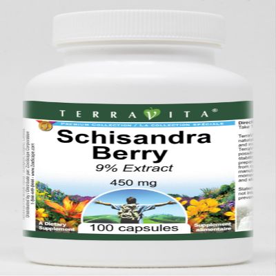 Schisandra Berry 9% - 450 mg (100 Capsules, ZIN: 521375) - 3 Pack