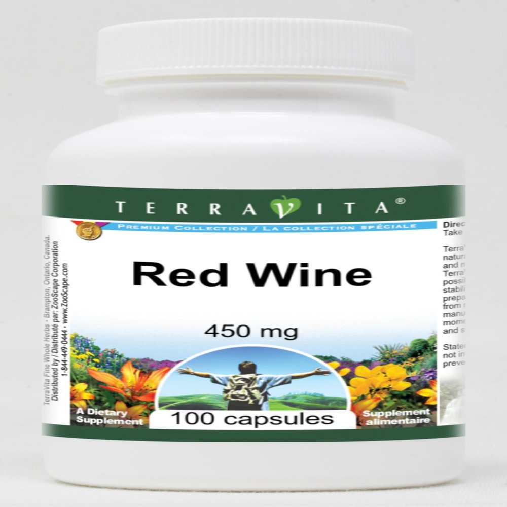 Red Wine - 450 mg (100 Capsules, ZIN: 521275) - 3 Pack
