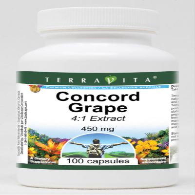 Concord Grape 4:1-450 mg (100 Capsules, ZIN: 520322) - 3 Pack
