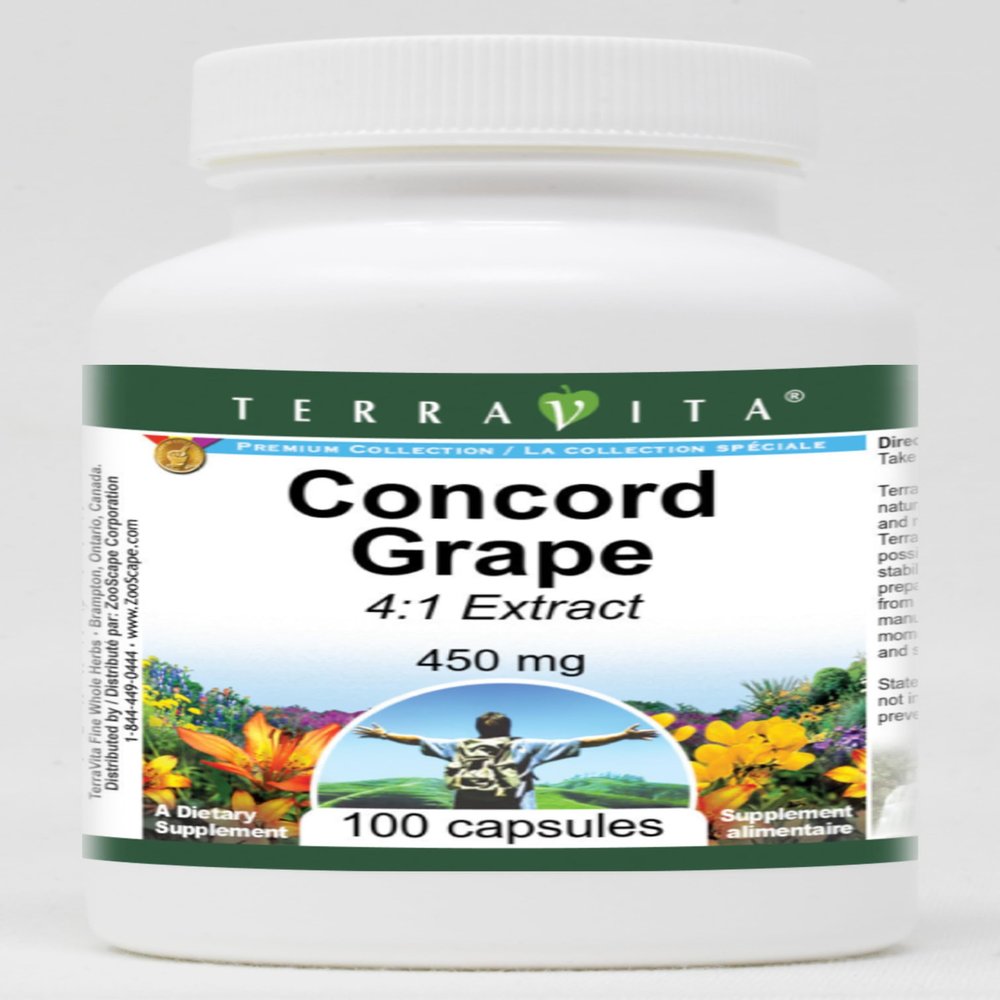 Concord Grape 4:1-450 mg (100 Capsules, ZIN: 520322) - 3 Pack