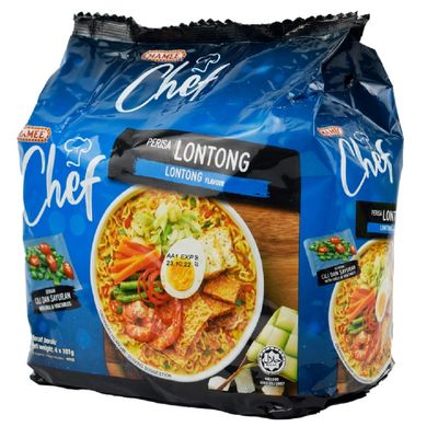 Mamee Chef Instant Noodles 89g (Lontong Flavour, 4 Packs)