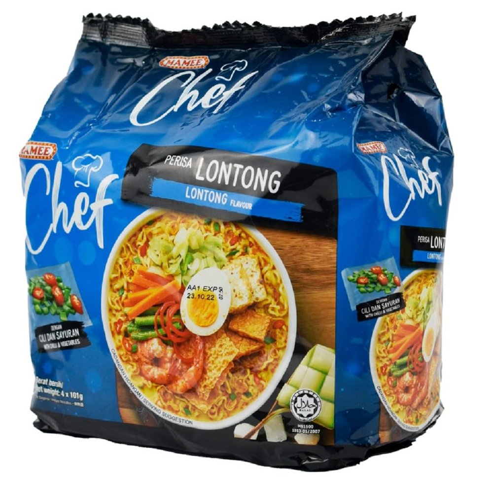 Mamee Chef Instant Noodles 89g (Lontong Flavour, 4 Packs)