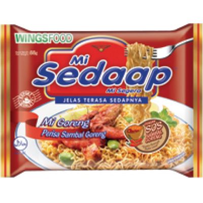 Wings Food Sedaap Instant Noodle 69g/70g/73g/75g/88g/91g (Sambal Mi Goreng 88g, 40 Packs)
