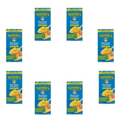 Annie's Gluten Free Macaroni and Cheese, Rice Pasta & Cheddar Mac and Cheese, 6 oz Box (Pack of 8)