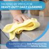 Microfiber Wholesale - 16"x16" 50 Pack Microfiber Cleaning Cloths, All-Purpose Shop Rags for Janitorial, Auto Detailing, Restaurants & Home Use Reusable, Machine Washable (Yellow) view 3