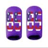 #85 Embroidered/Stitched Sweatband Wristband PURPLE Sweat Band w/ USA AMERICAN FLAG Number (2 Pack) view 1