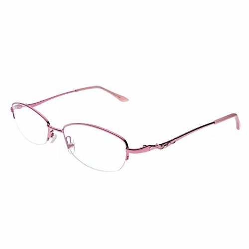 Jcerki Women Metal Half-Frame Photochromic Gray Reading Glasses 5.50 Strengths Women Metal Half-Frame Fashion Readers Eyeglasses