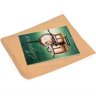 Pack Of 1000, 12 x 15" Solid 100% Recycled Kraft Paper Merchandise Bags Made In Usa