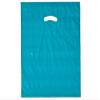 Pack Of 500, 15 x 18" x (With 4" Bottom Gusset) Solid Teal Super Gloss Recycled Plastic Bags 1.25 Mil Made In Usa view 1