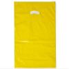 Pack Of 500, 15 x 18 x (With 4" Bottom Gusset) Solid Yellow Super Gloss Recycled Plastic Bags 1.25 Mil Made In Usa view 1