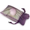 Pack Of 10, Solid Purple Organza Sheer Bags W/Coordinating Satin Drawstrings 6 x 10 100% Nylon view 1