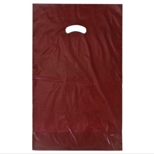 Pack Of 1000, 12" x 15" Solid Burgundy Super Gloss Recycled Plastic Bags 1.25 Mil Made In Usa