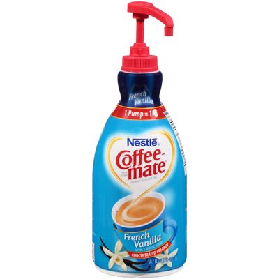 Coffee-mate 31803CT Liquid Coffee Creamer, French Vanilla, 1.5 Liter Pump Bottle, 2/Carton