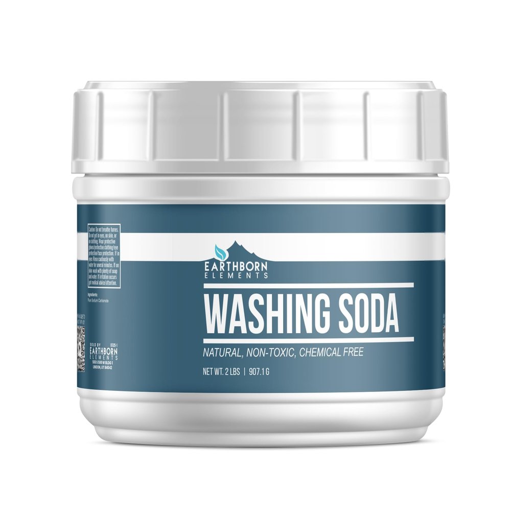 Earthborn Elements Washing Soda (2 lb), Soda Ash, Sodium Carbonate, Non-Toxic Laundry Booster
