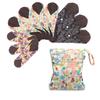 Teamoy 10Pcs Sanitary Pad, Reusable Washable Cloth Menstrual Pads/Panty Liners with Wet Bag, Super-Absorbent, Soft and Comfortable(3pcs7.9"+4pcs10"+3pcs11.6") view 1