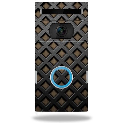 MightySkins Skin Compatible with Ring Doorbell 2 - Black Wall | Protective, Durable, and Unique Vinyl Decal wrap Cover | Easy to Apply, Remove, and Change Styles | Made in the USA