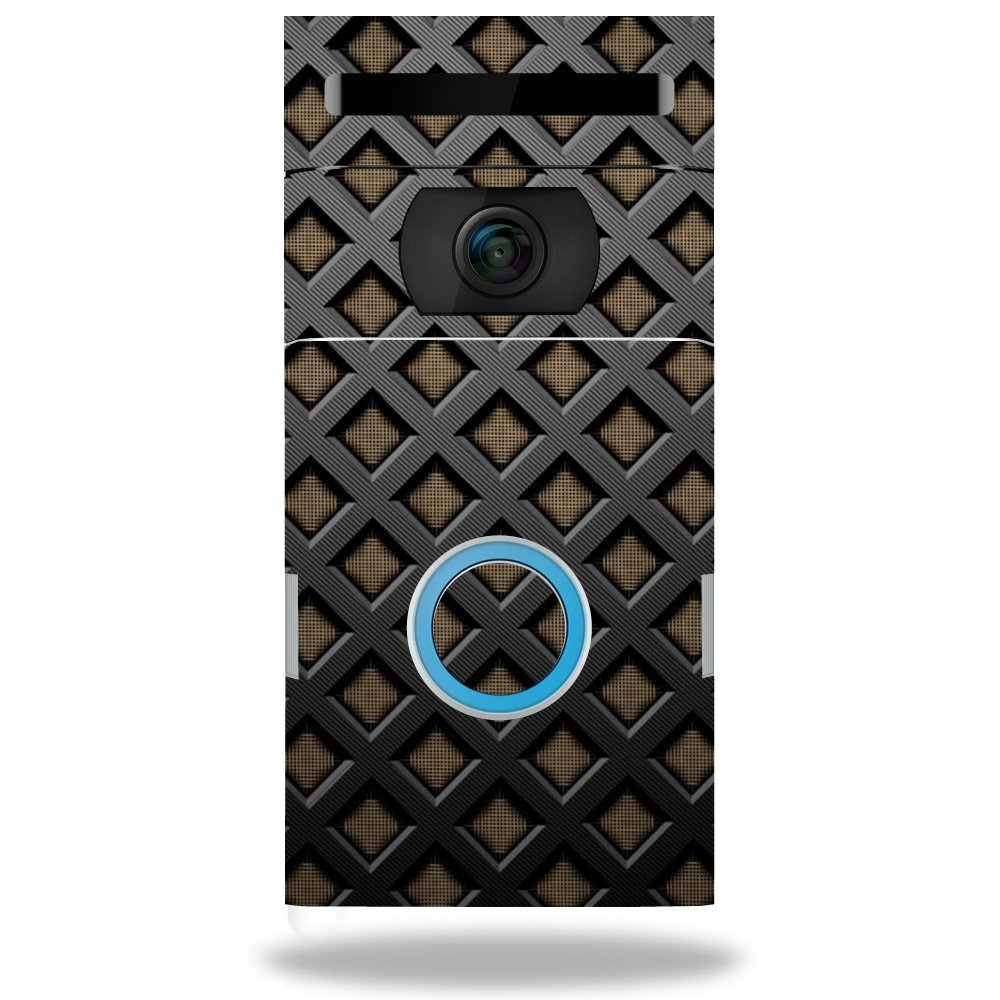 MightySkins Skin Compatible with Ring Doorbell 2 - Black Wall | Protective, Durable, and Unique Vinyl Decal wrap Cover | Easy to Apply, Remove, and Change Styles | Made in the USA