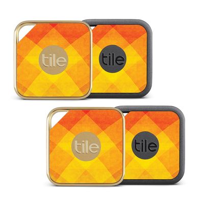 MightySkins Skin Compatible with Tile Pro Sport and Style Smart (Pack of 4 Skins) - Orange Texture | Protective, Durable, and Unique Vinyl wrap Cover | Easy to Apply, Remove | Made in The USA